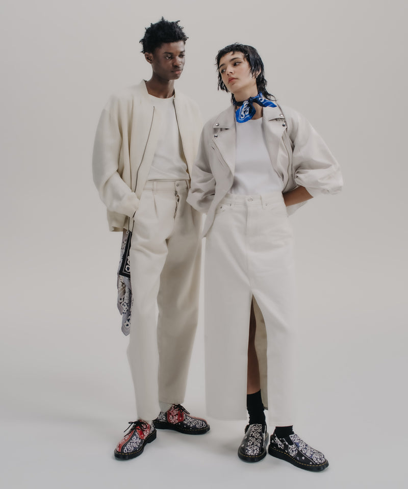 Isham Noma White+Multi Genix Nappa+Bandana Print
