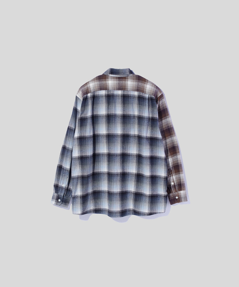 Diamond Patcwork Flannel Shirt