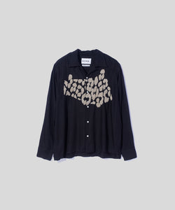 Leopard Hand Embroidery Shirt