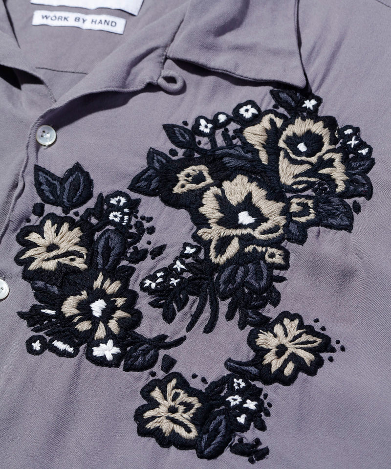 Floral Hand Embroidery Shirt