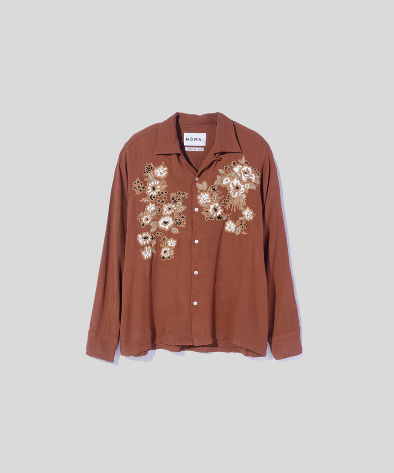 Floral Hand Embroidery Shirt