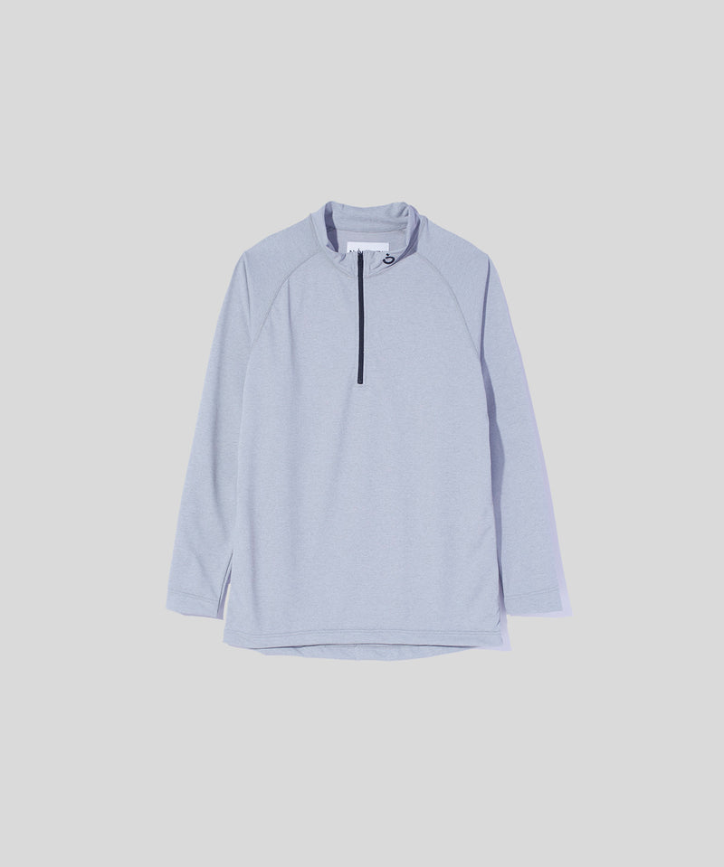 Half Zip Mock Neck Tee