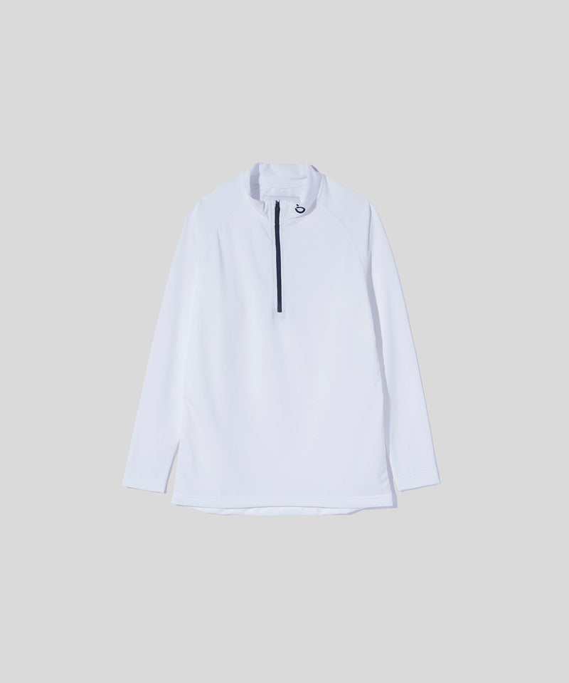 Half Zip Mock Neck Tee