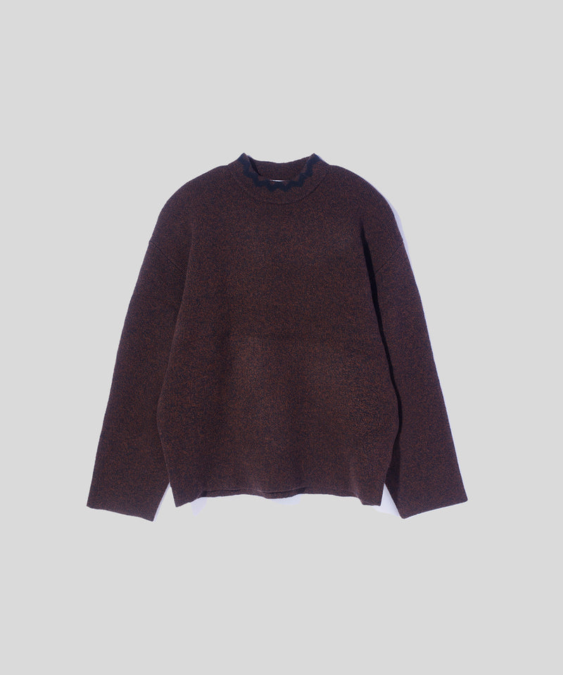 Melange Mock Neck Sweater