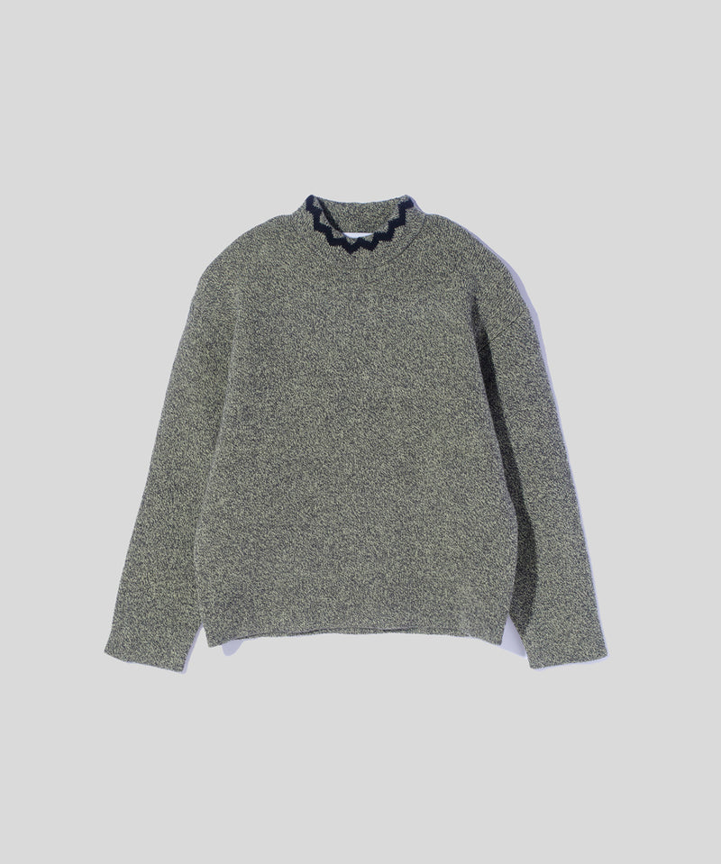 Melange Mock Neck Sweater