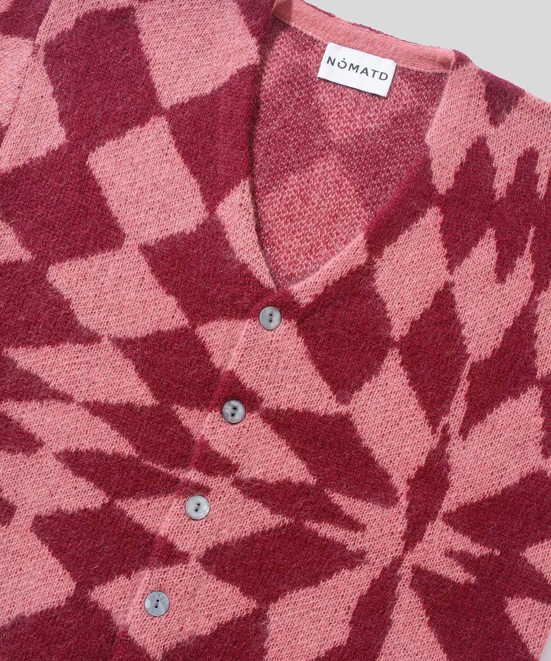 Jacquard Diamond Cardigan