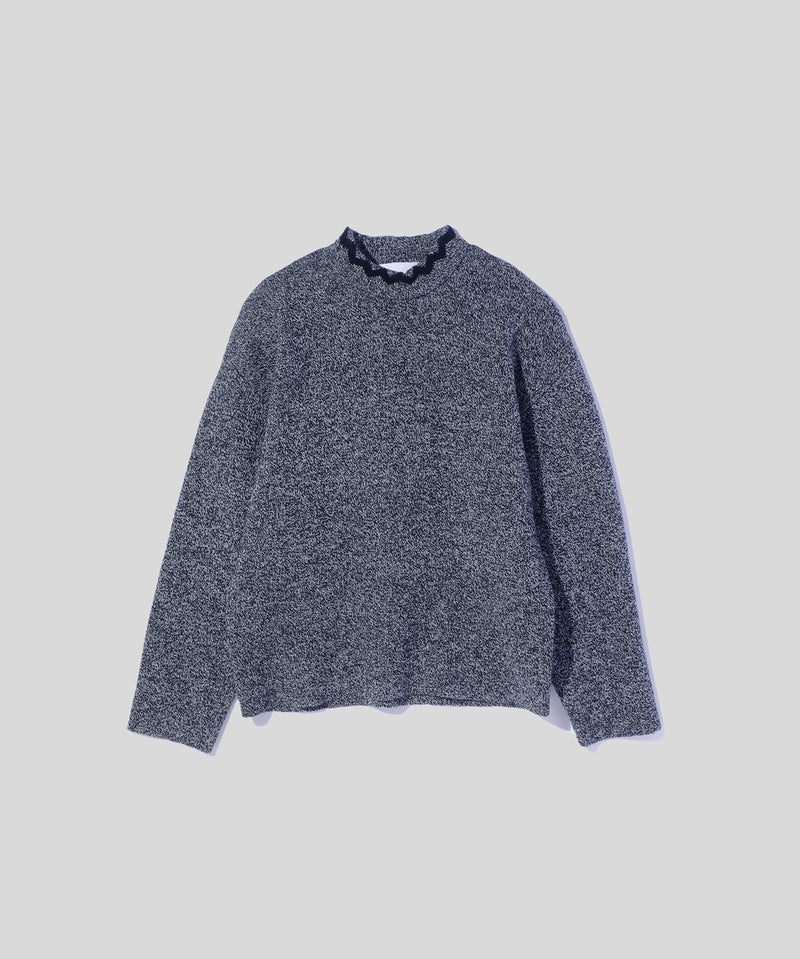 Melange Mock Neck Sweater