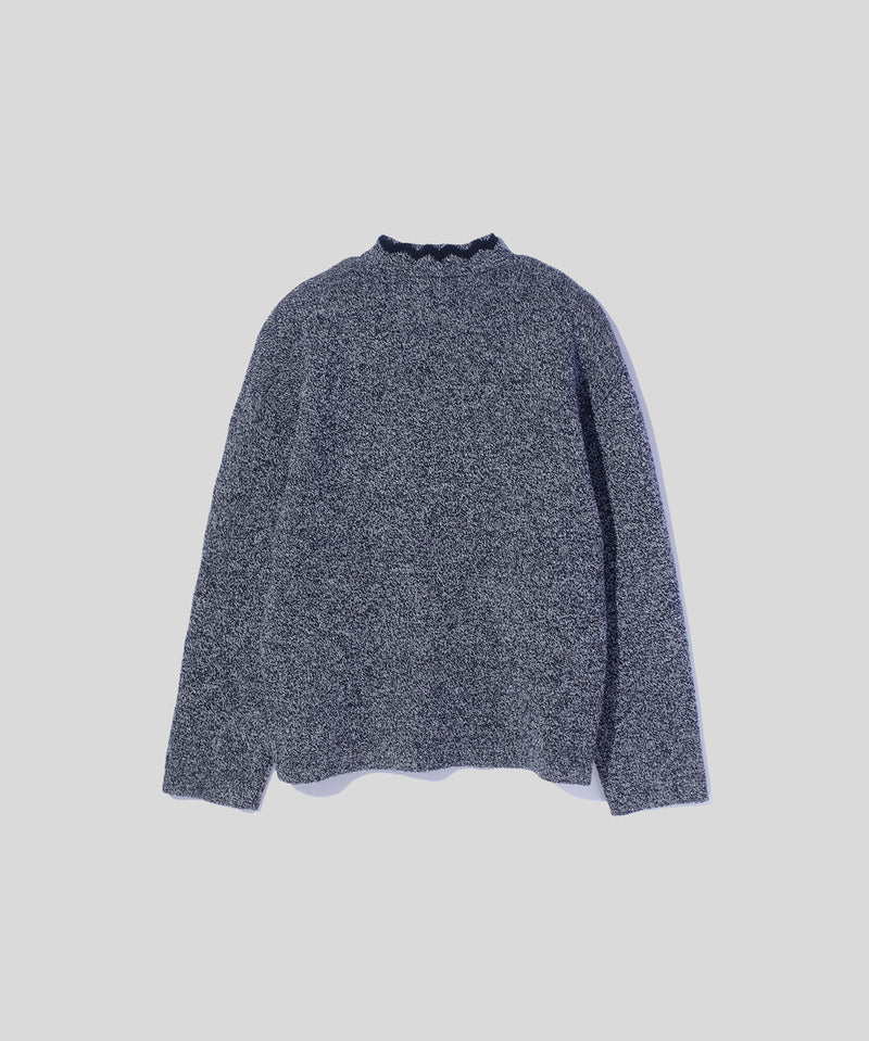 Melange Mock Neck Sweater