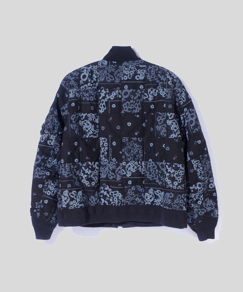 Patchwork Bandana Flight Jacket-Dye
