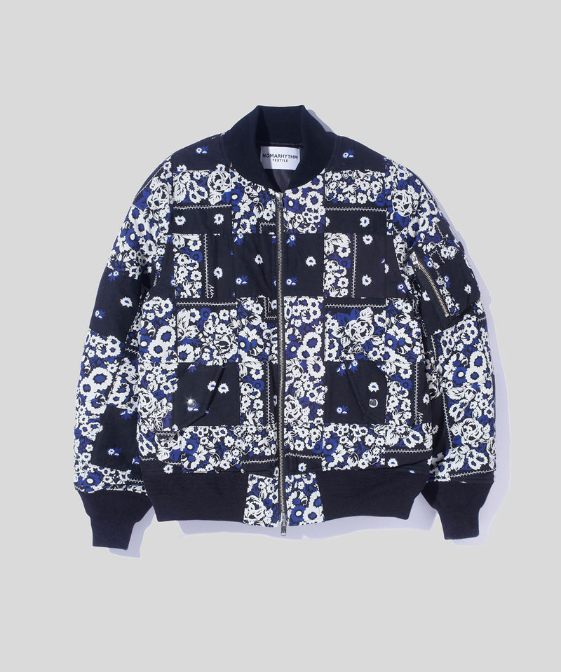 Overdyed Patchwork Bandana Flight Jacket