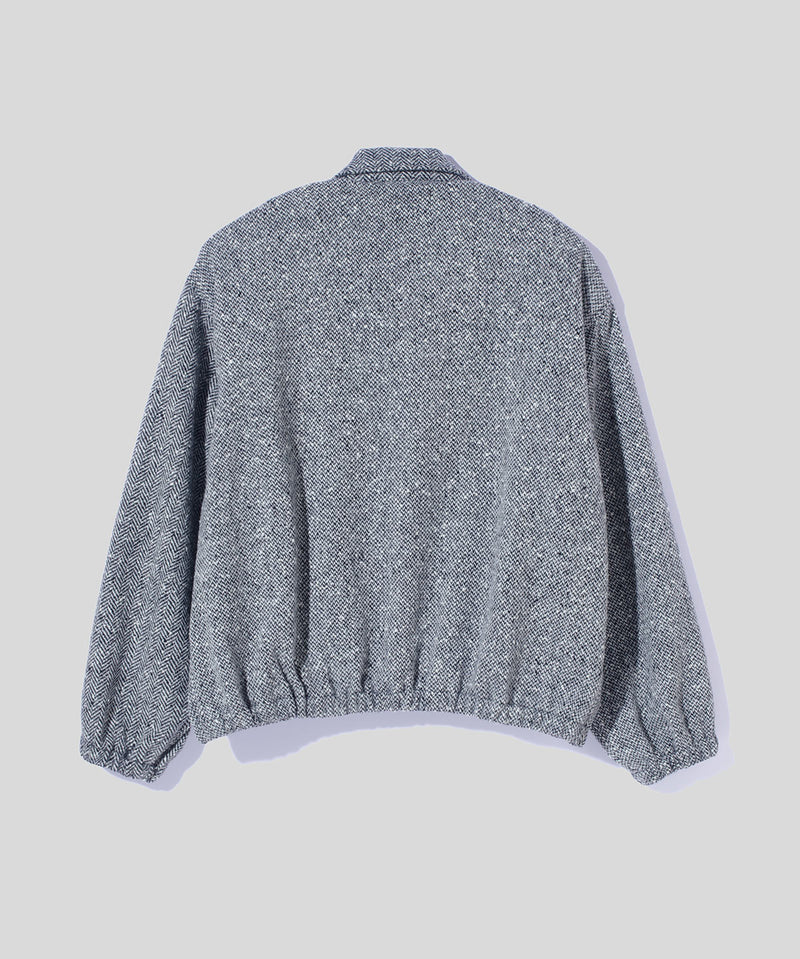 Tweed Zip Front Blouson