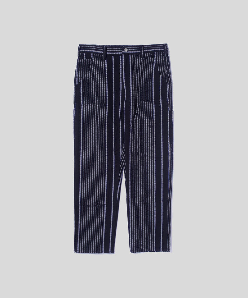 【ICE＆TECHNO】STRIPE DOUBLE KNEE PANTS Stripe Double Knee Work Pants – NOMARHYTHM TEXTILE
