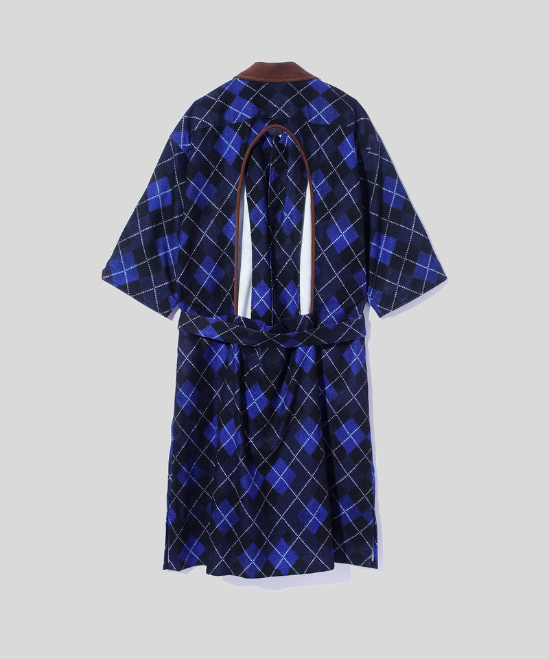 Argyle Open Back Belted Dress