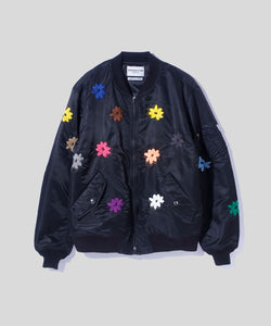 Flower Embroidery Flight Jacket