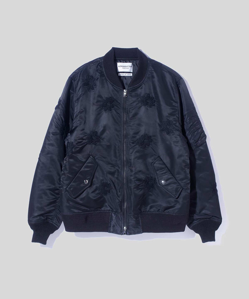 Flower Embroidery Flight Jacket