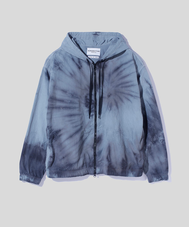 Tie Dye Nylon Zip Parka