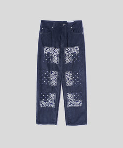 Bandana Embroidery Corduroy Pants