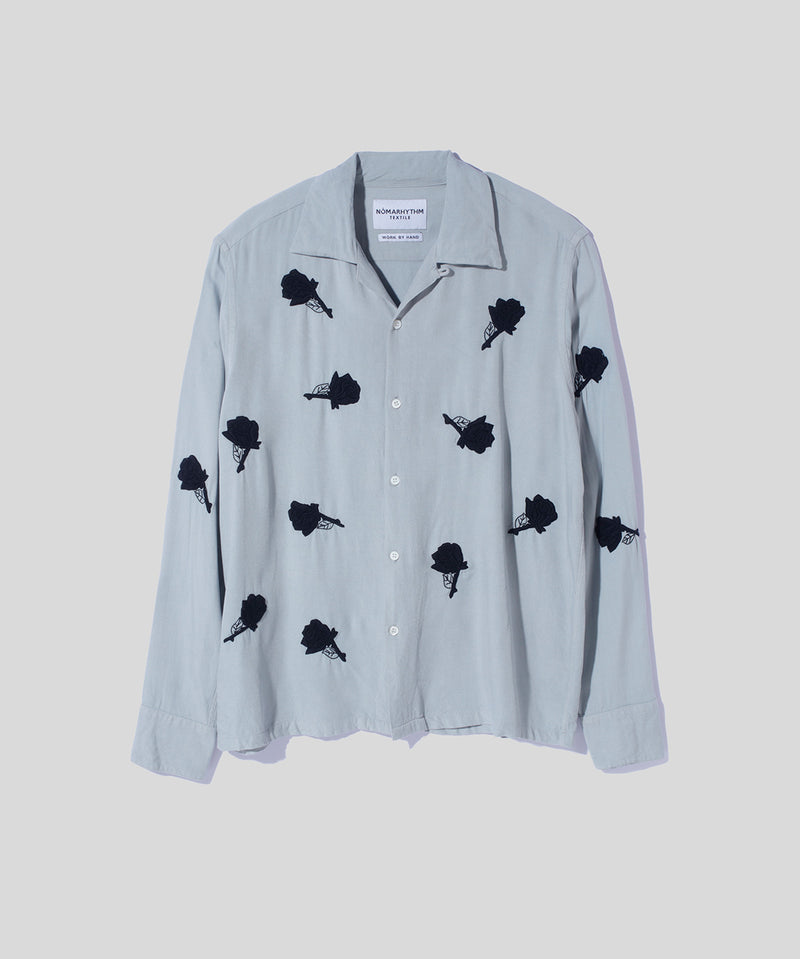 【美品稀少】MSML EMBROIDERY OPEN COLLAR SHIRT Namu Shop - Yoke Embroidery Open Collar Shirt - Pink