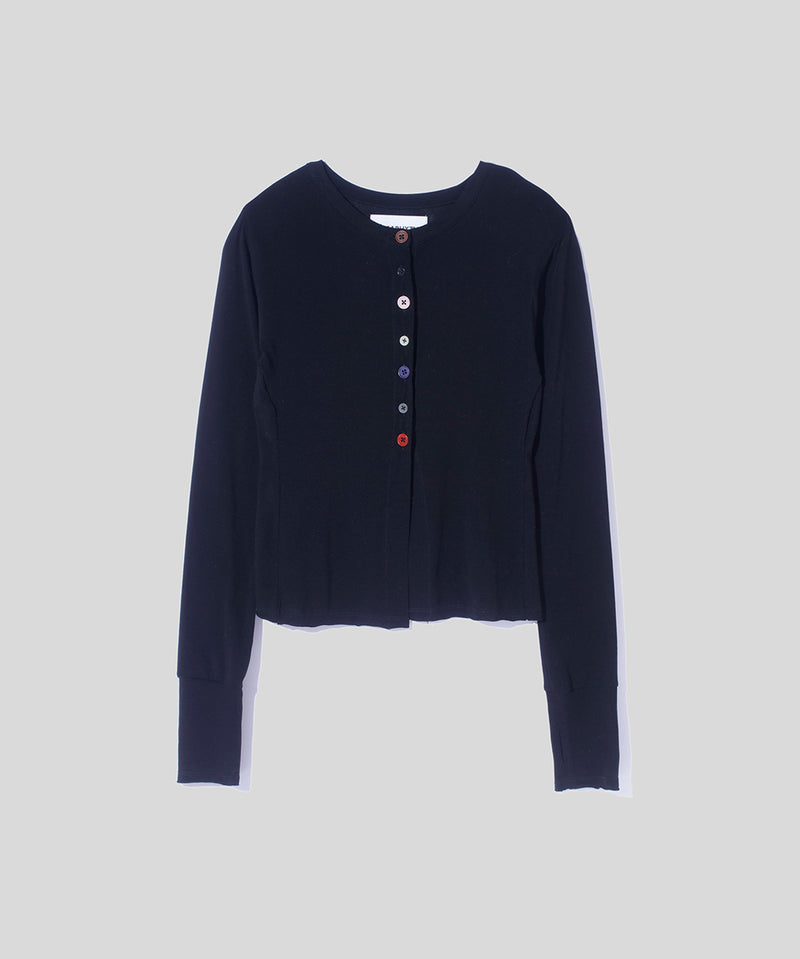 Multi Button Rib Cardigan