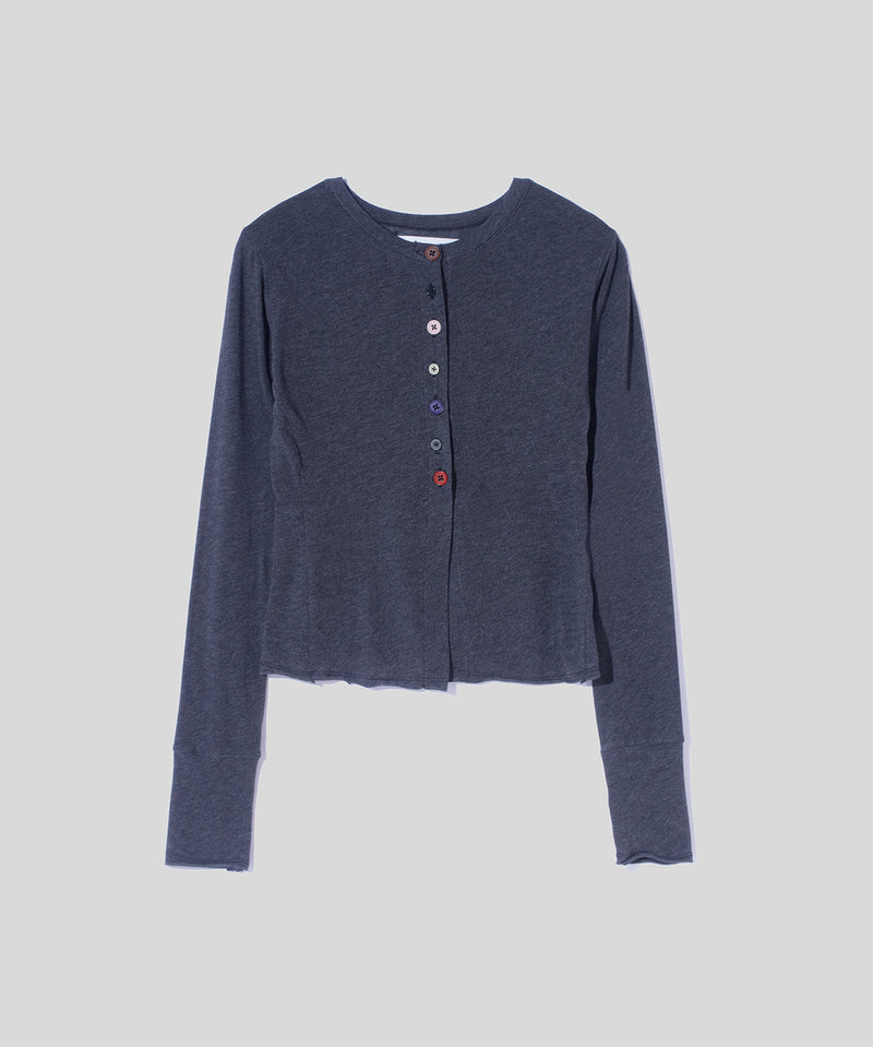 Multi Button Rib Cardigan