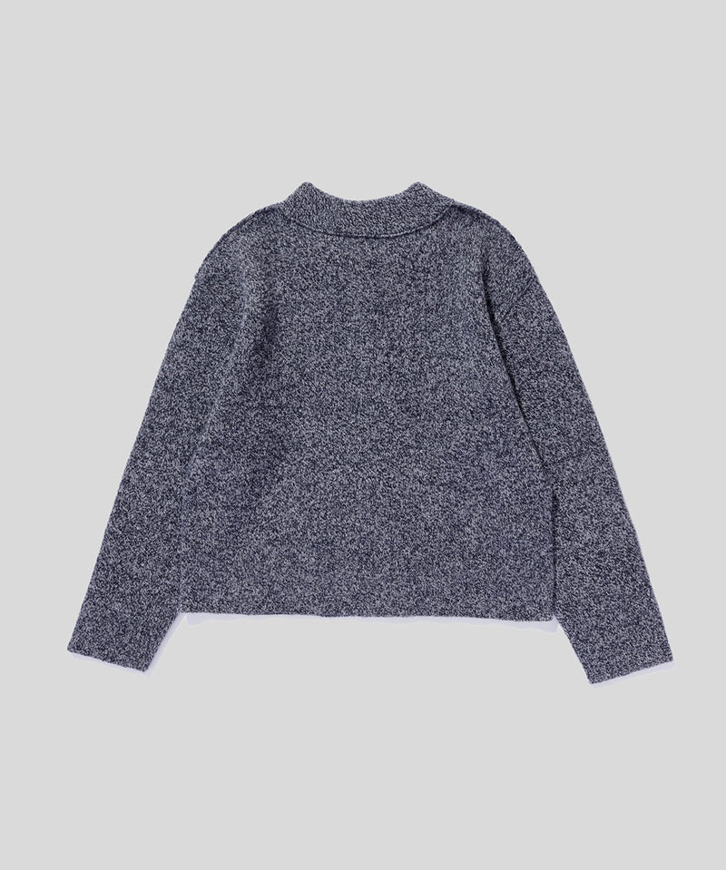 Mix Color Mock Neck Sweater