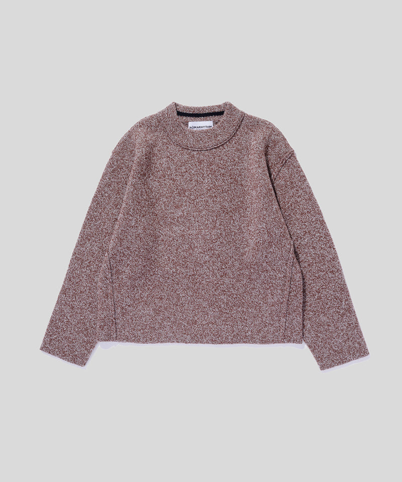 Mix Color Mock Neck Sweater