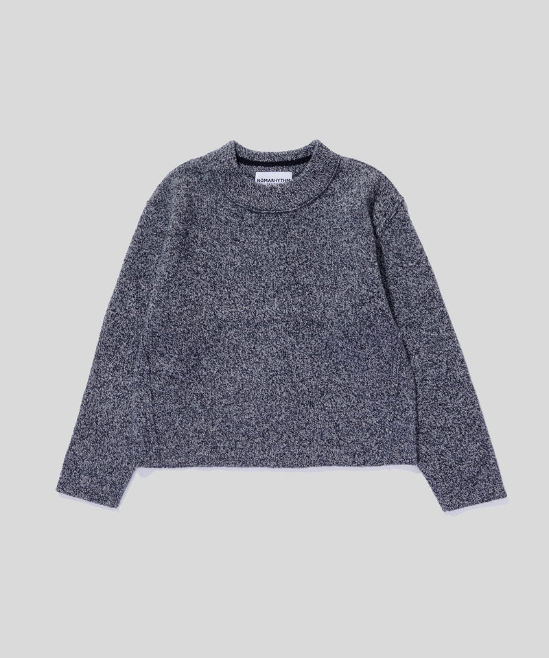 Mix Color Mock Neck Sweater