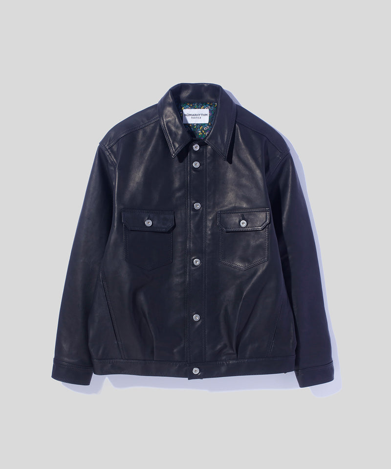 NCEmama様 Leather Trucker Jacket – NOMARHYTHM TEXTILE