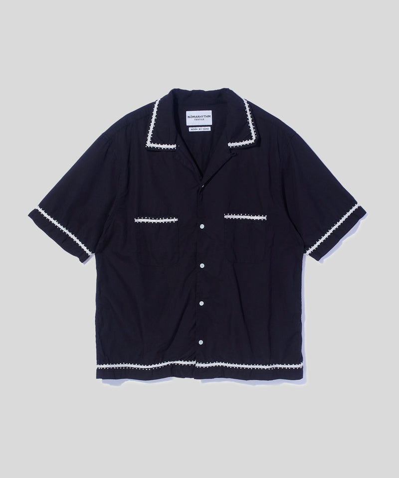 Trim Embroidery Open Collar SS Shirt – NOMARHYTHM TEXTILE