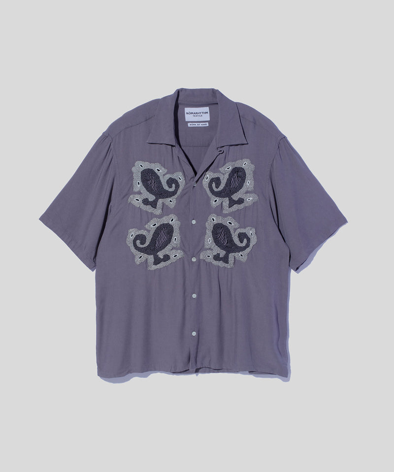Paisley Embroidery Open Collar SS Shirt – NOMARHYTHM TEXTILE
