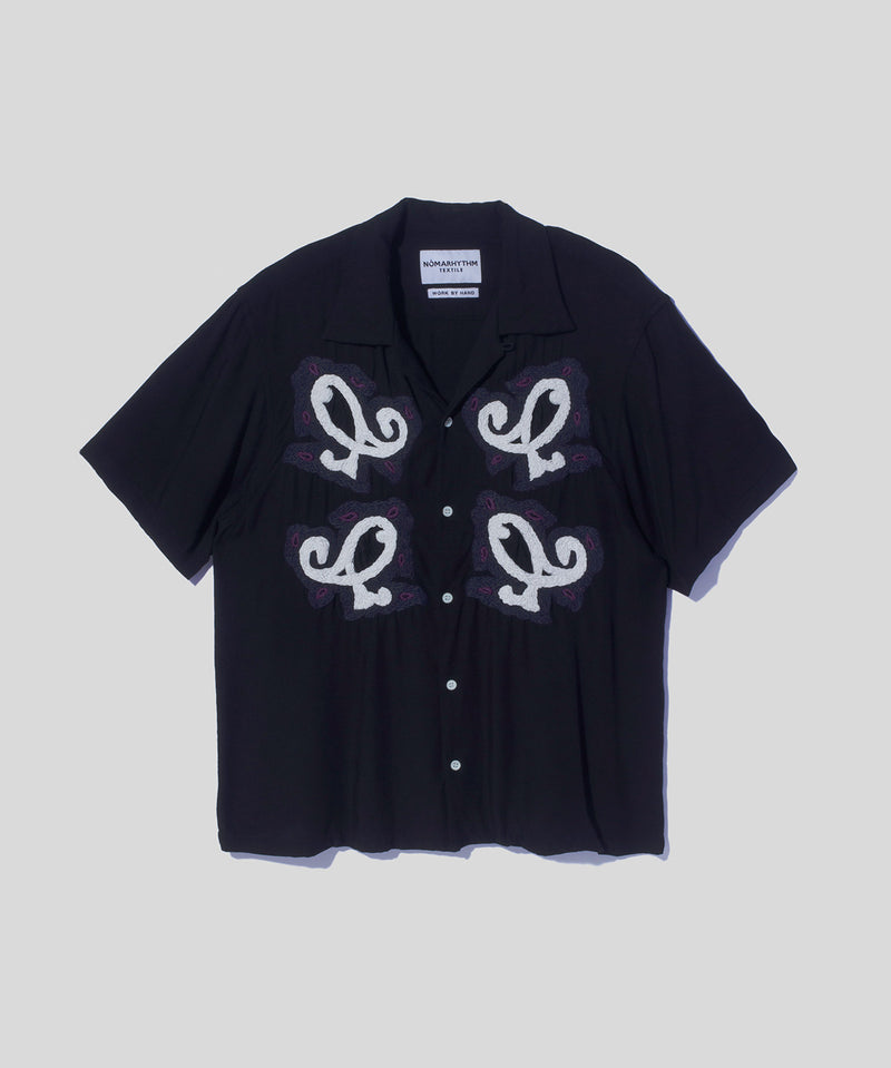 Paisley Embroidery Open Collar SS Shirt – NOMARHYTHM TEXTILE