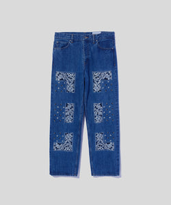 Bandana Embroidery Denim Pants – NOMARHYTHM TEXTILE
