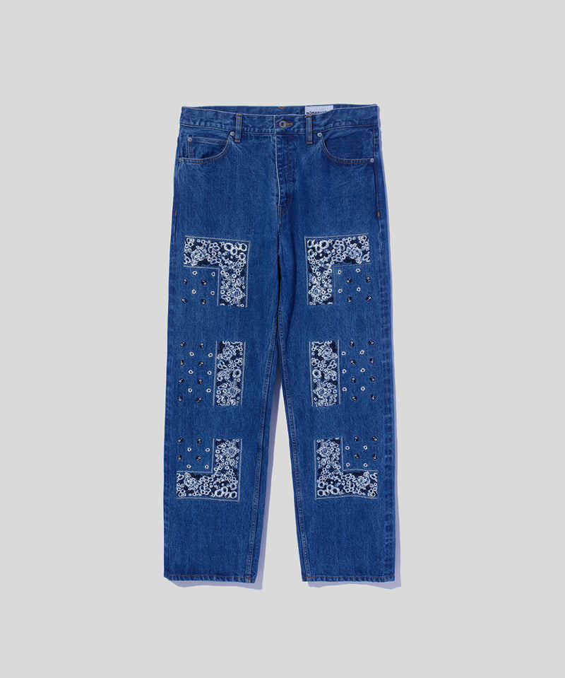 Bandana Embroidery Denim Pants – NOMARHYTHM TEXTILE