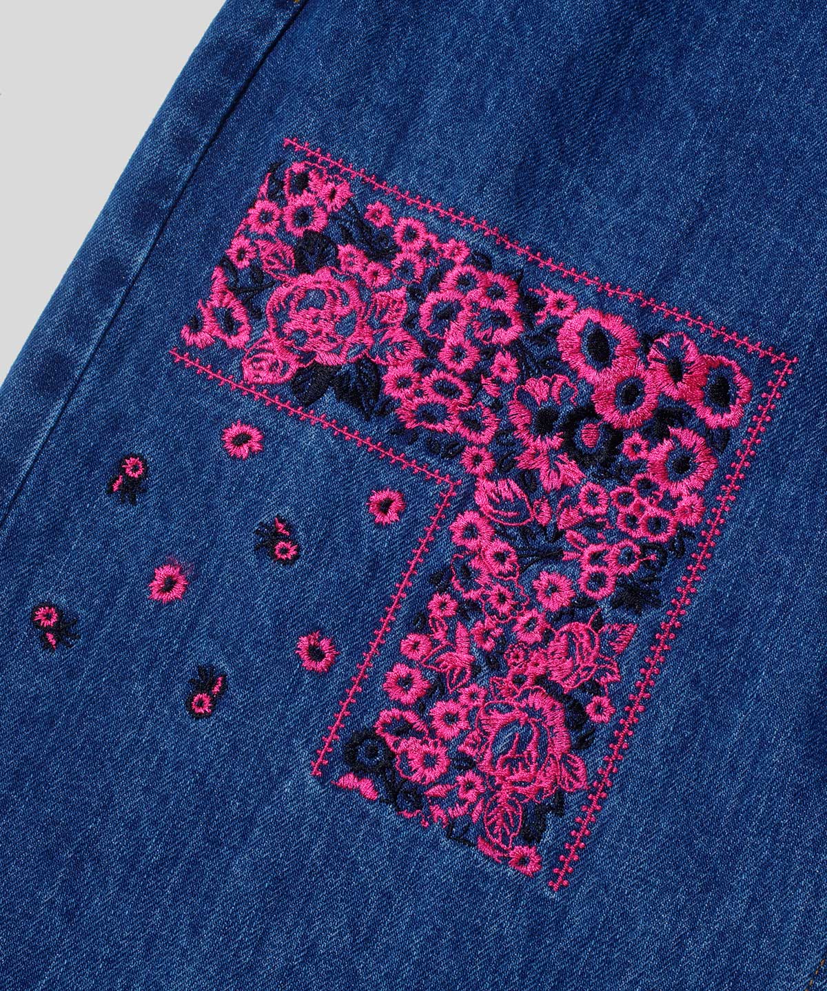 Bandana Embroidery Denim Pants – NOMARHYTHM TEXTILE