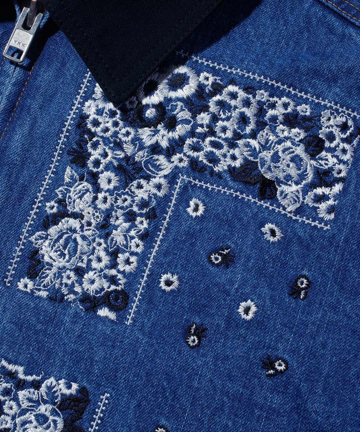 Bandana Embroidery Denim Jacket – NOMARHYTHM TEXTILE