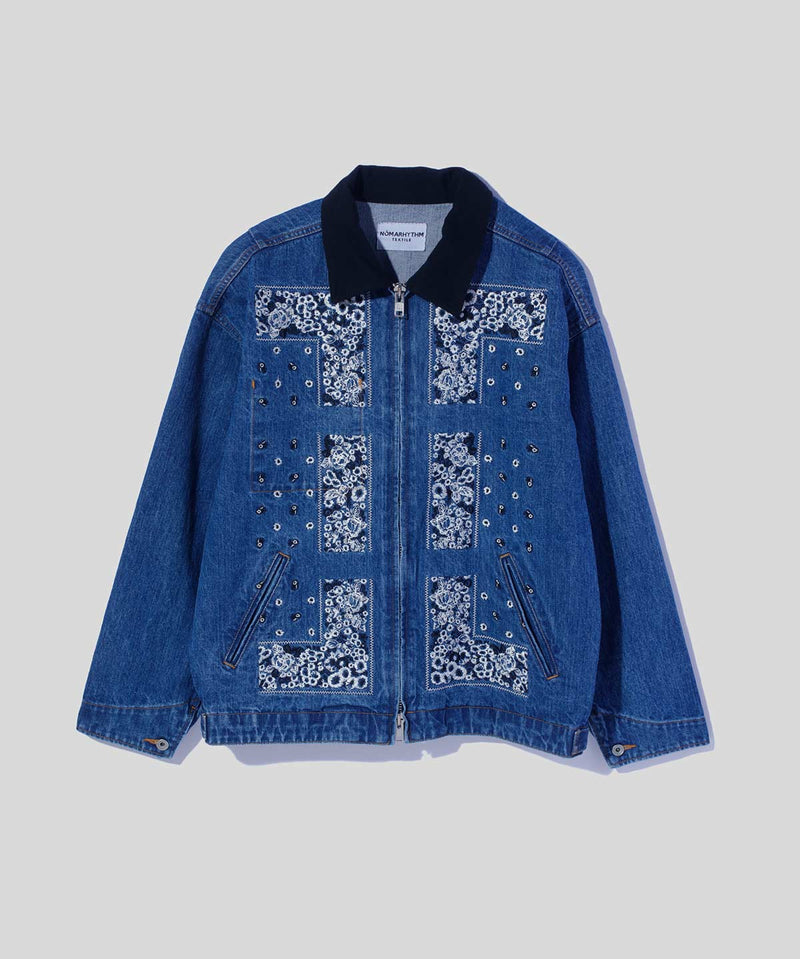 Bandana Embroidery Denim Jacket – NOMARHYTHM TEXTILE