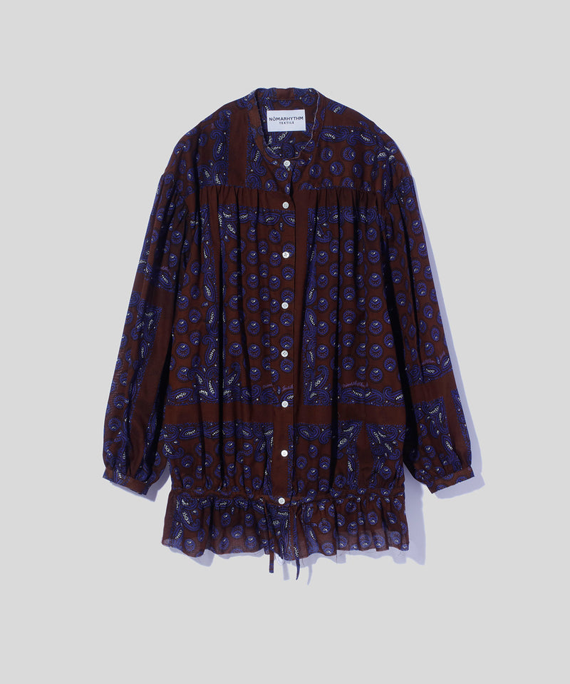 Paisley Gathered Blouse – NOMARHYTHM TEXTILE